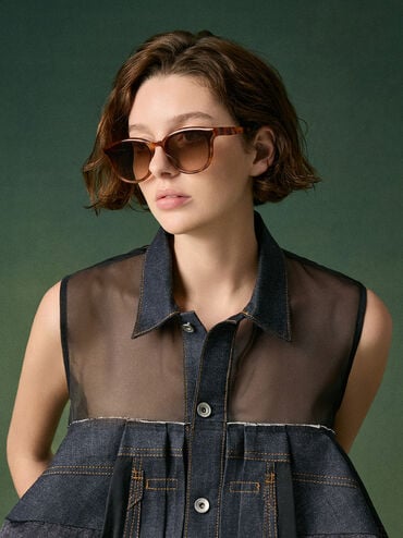 Violette Tortoiseshell Oval Sunglasses, T. Shell, hi-res