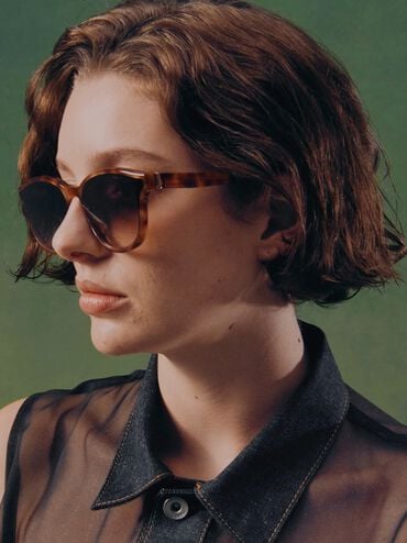 Violette Tortoiseshell Oval Sunglasses, T. Shell, hi-res