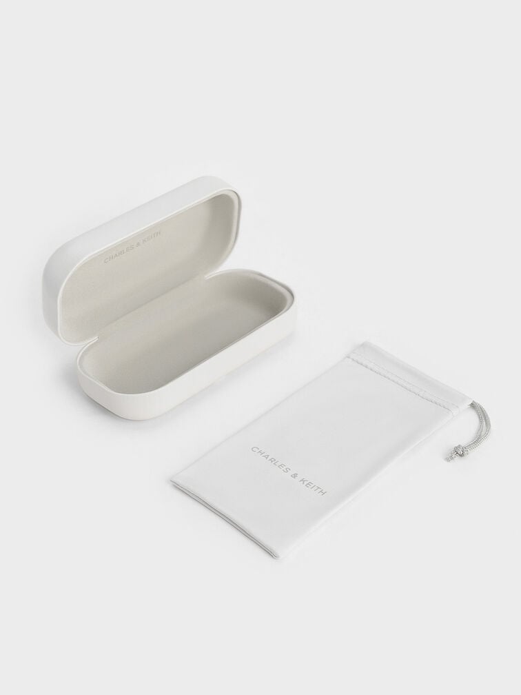 Violette Oval Sunglasses, Black, hi-res