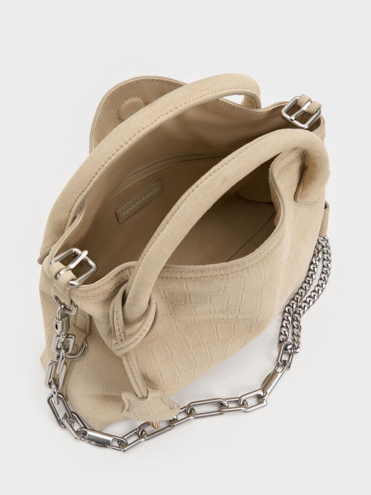 Tas Tote Chain Delfina Mini, Dusted Oat, hi-res