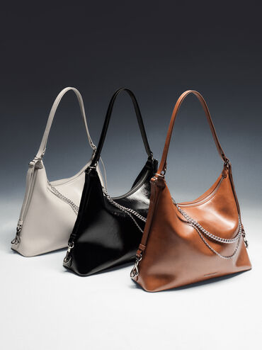 Tas Hobo Chain Atwood, Noir, hi-res