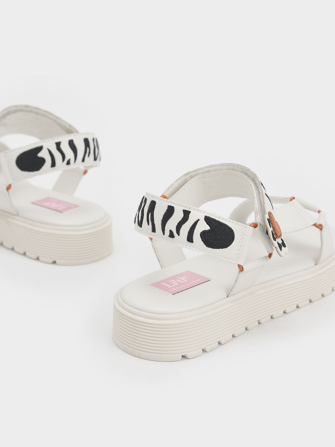 Koleksi Lunar New Year: Sandal Sport Girls' Tiger Stripes, Chalk, hi-res