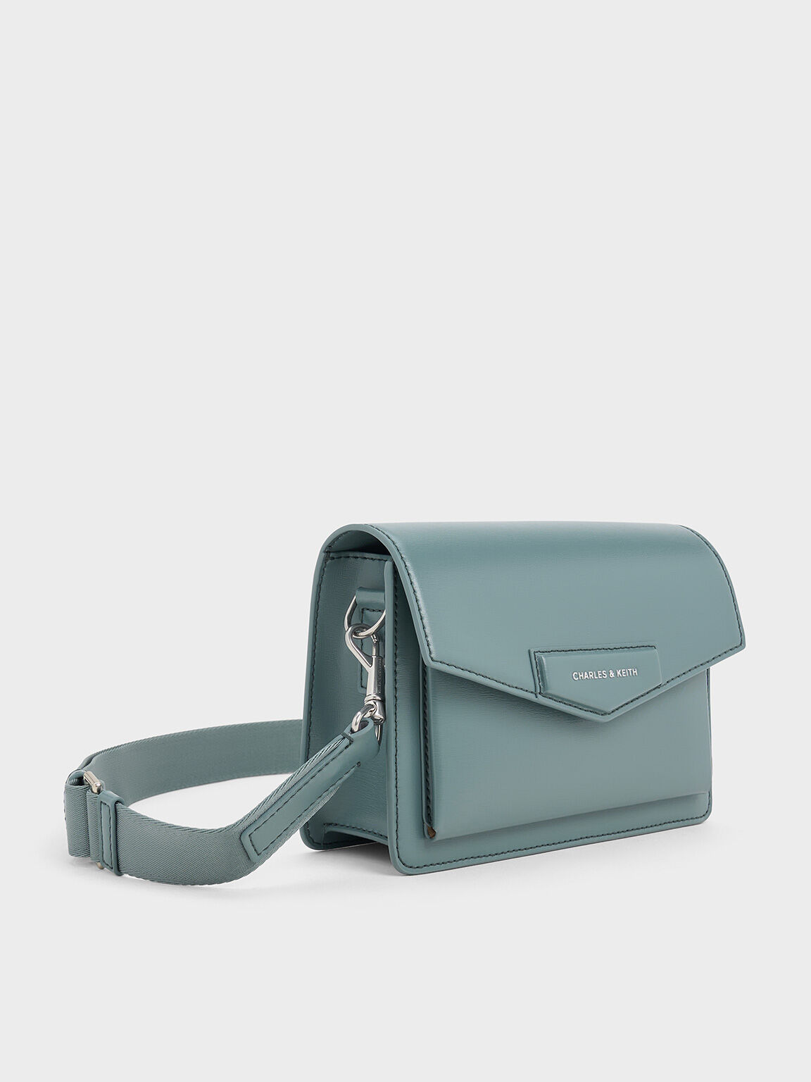 Slate Blue Adelie Envelope Crossbody Bag CHARLES KEITH ID
