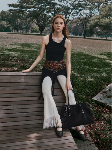 Tas Tote Levy Nilon, Noir, hi-res