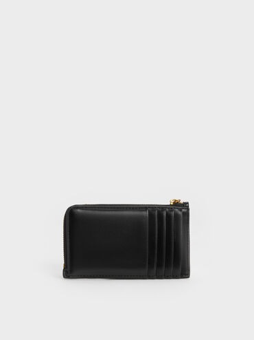 Dompet Card Holder Zip-Arounc Cesia, Black, hi-res