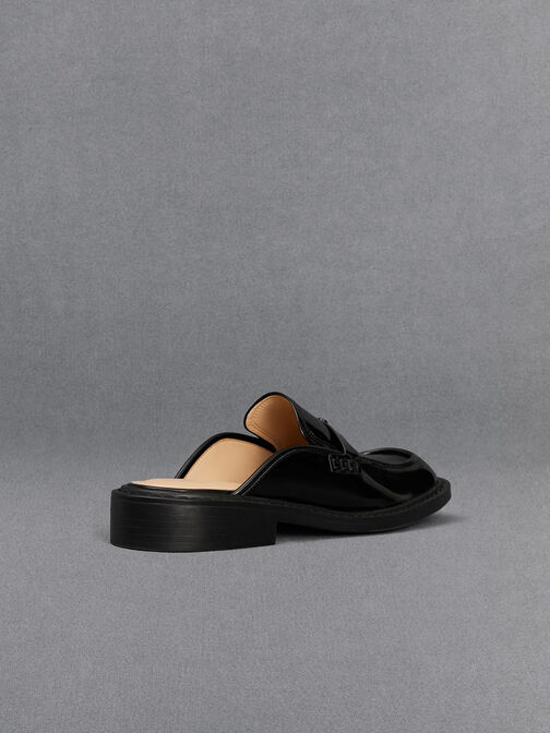 Sepatu Loafer Mules Tahlia Leather, Black Box, hi-res