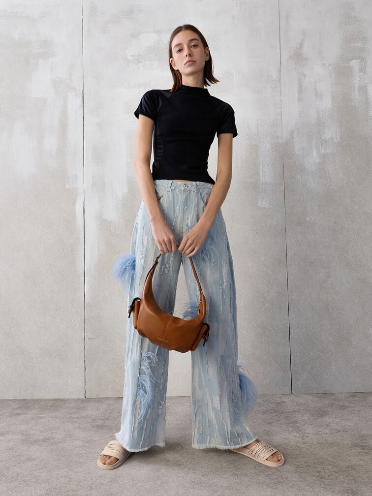 Tas Hobo Side-Pocket Bessie, Distressed Tan, hi-res
