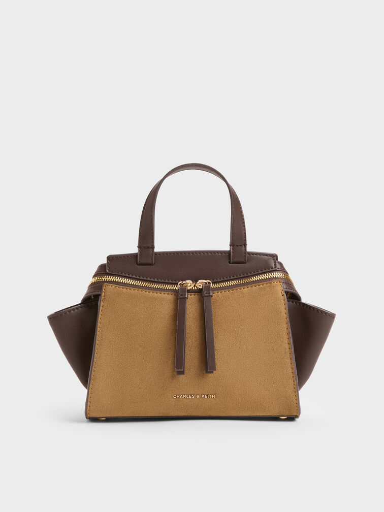 Tas Top Handle Pansy Trapeze Two-Tone, Sahara Sand, hi-res