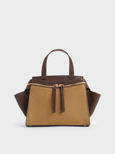 Tas Top Handle Pansy Trapeze Two-Tone, Sahara Sand, hi-res
