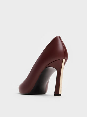 Kerra Pointed High Heels, Burgundy, hi-res