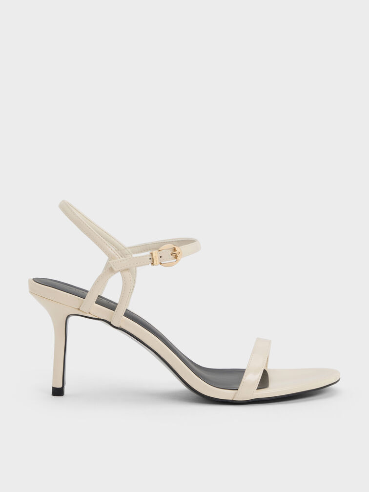 Sandal Heeled Ankle-Strap Stiletto-Heel, White, hi-res