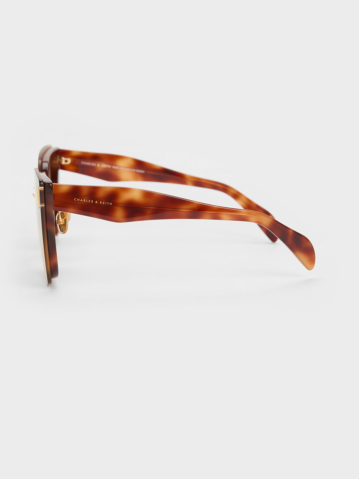 Recycled Acetate Geometric Butterfly Sunglasses, T. Shell, hi-res