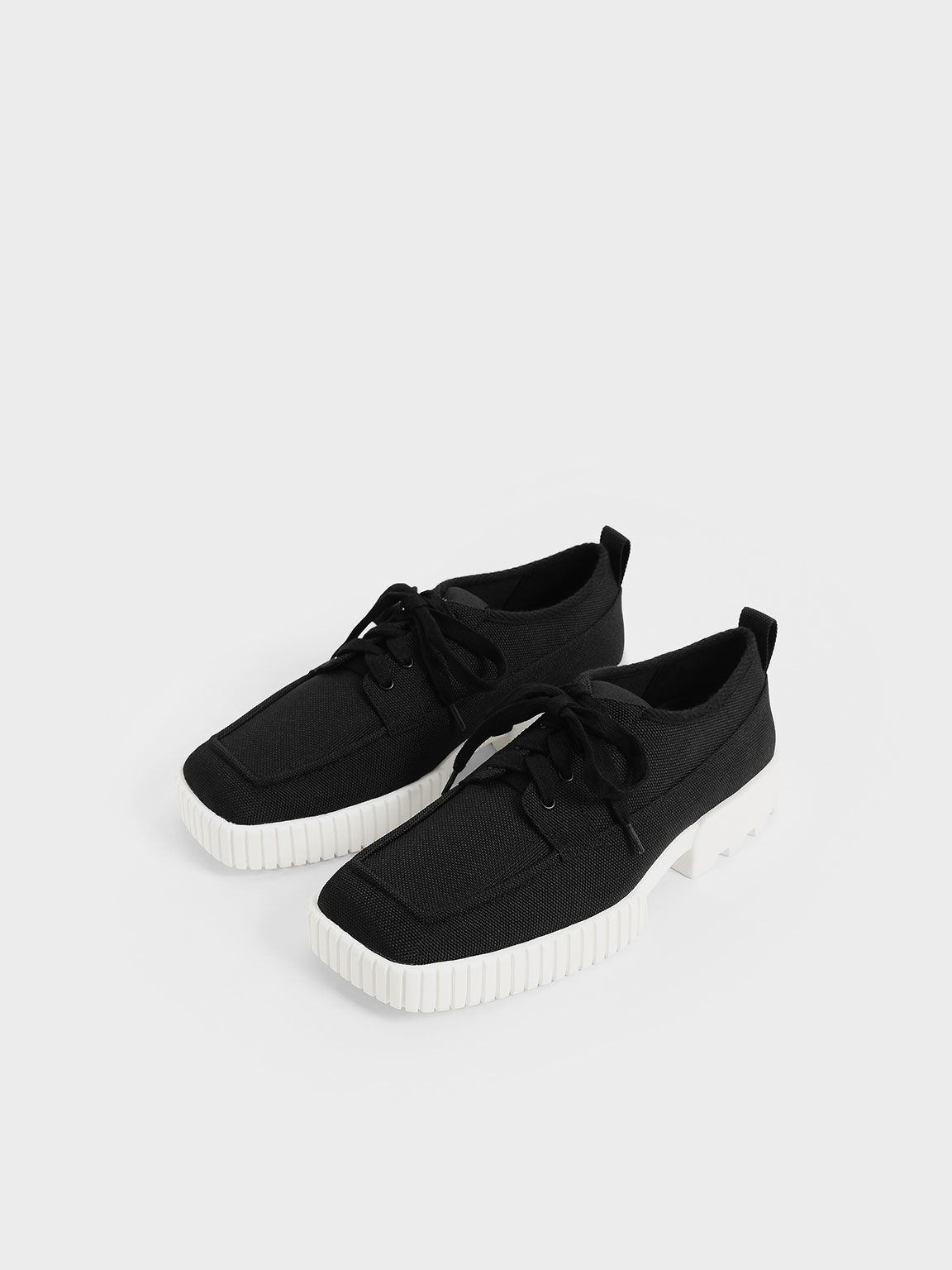Sepatu Sneakers Recycled Polyester Low-Top, Black, hi-res