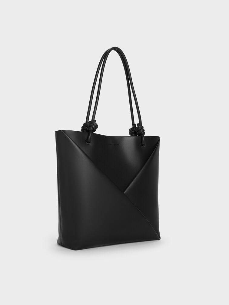 Midori Geometric Tote Bag, Jet Black, hi-res