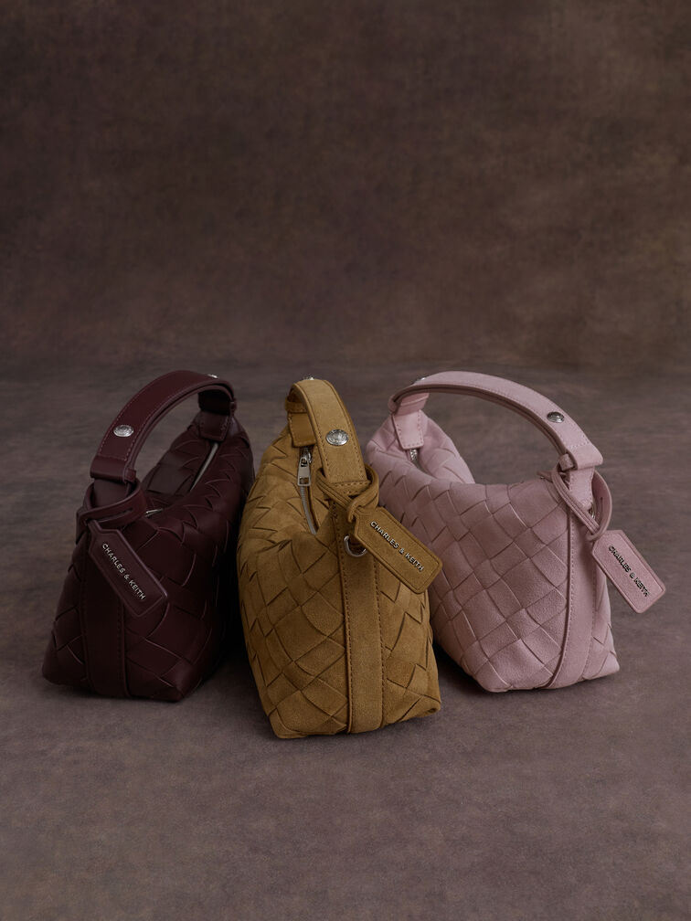 Tas Bahu Woven Ivette, Wineberry Red, hi-res