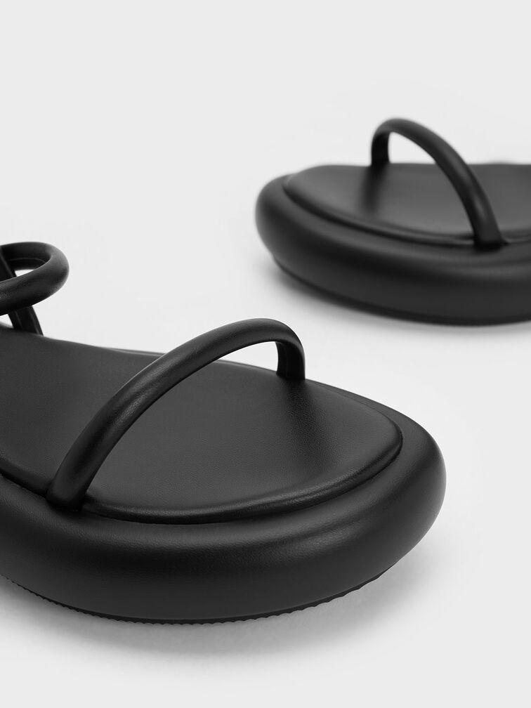 Keiko Padded Flatform Sandals, Black, hi-res