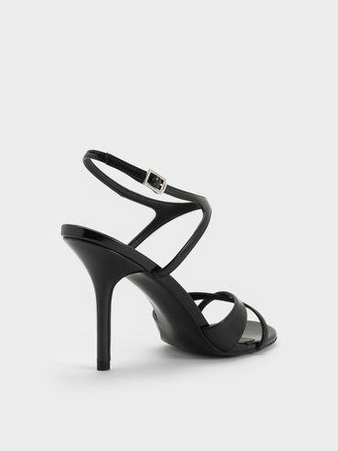 Crossover Stiletto Sandals, Black Box, hi-res