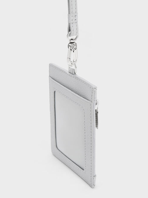 Card Holder Side Zip, Light Grey, hi-res