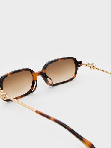 Kacamata Rectangular Knot Sable, T. Shell, hi-res