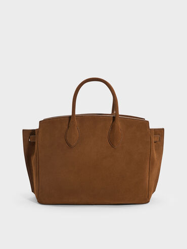 Large Ginevra Tote Bag, Pecan Brown, hi-res
