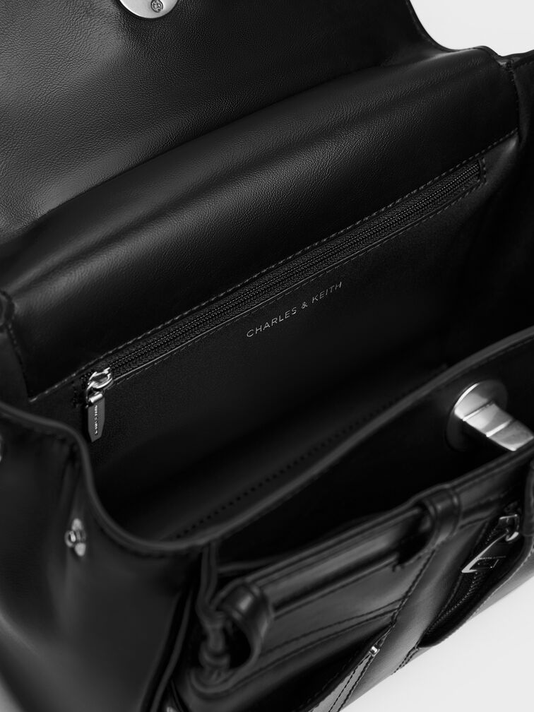 Tas Top Handle Jeans Arita, Noir, hi-res