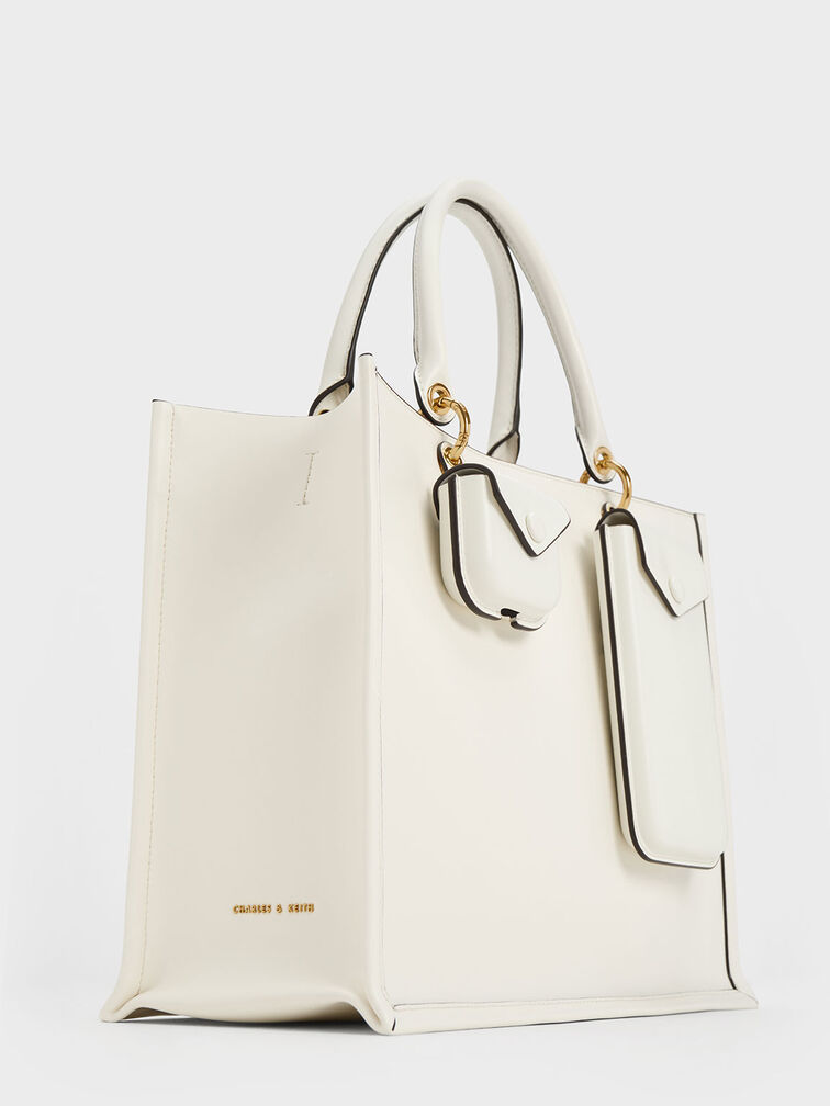 Tas Tote Bag Amber Multi-Pouch, White, hi-res