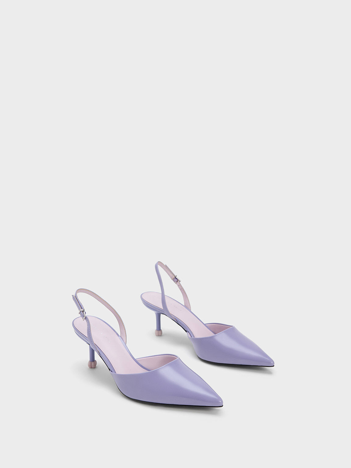 Sepatu Pumps Slingback Sculptural Heel, Purple, hi-res