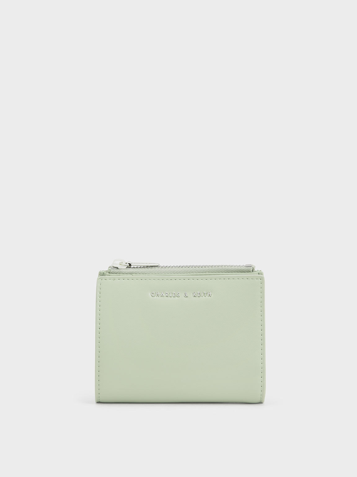 Top Zip Mini Wallet, Mint Green, hi-res