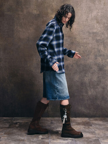 Gantungan Tas Robot Ivette Woven, Silver, hi-res