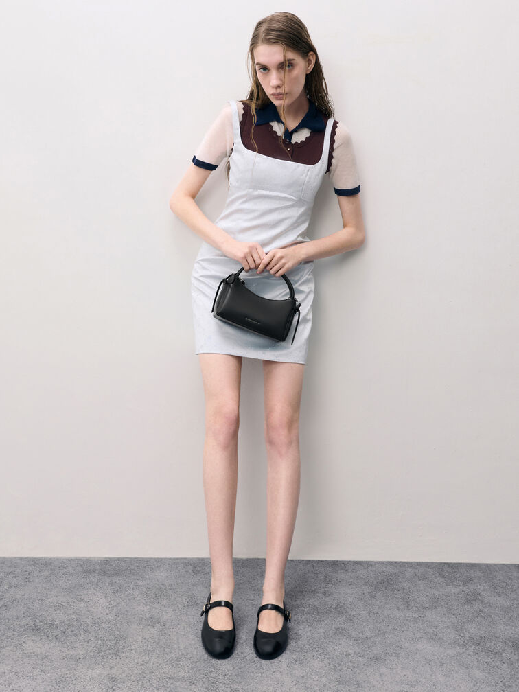 Tas Top Handle Bow Hazel, Noir, hi-res