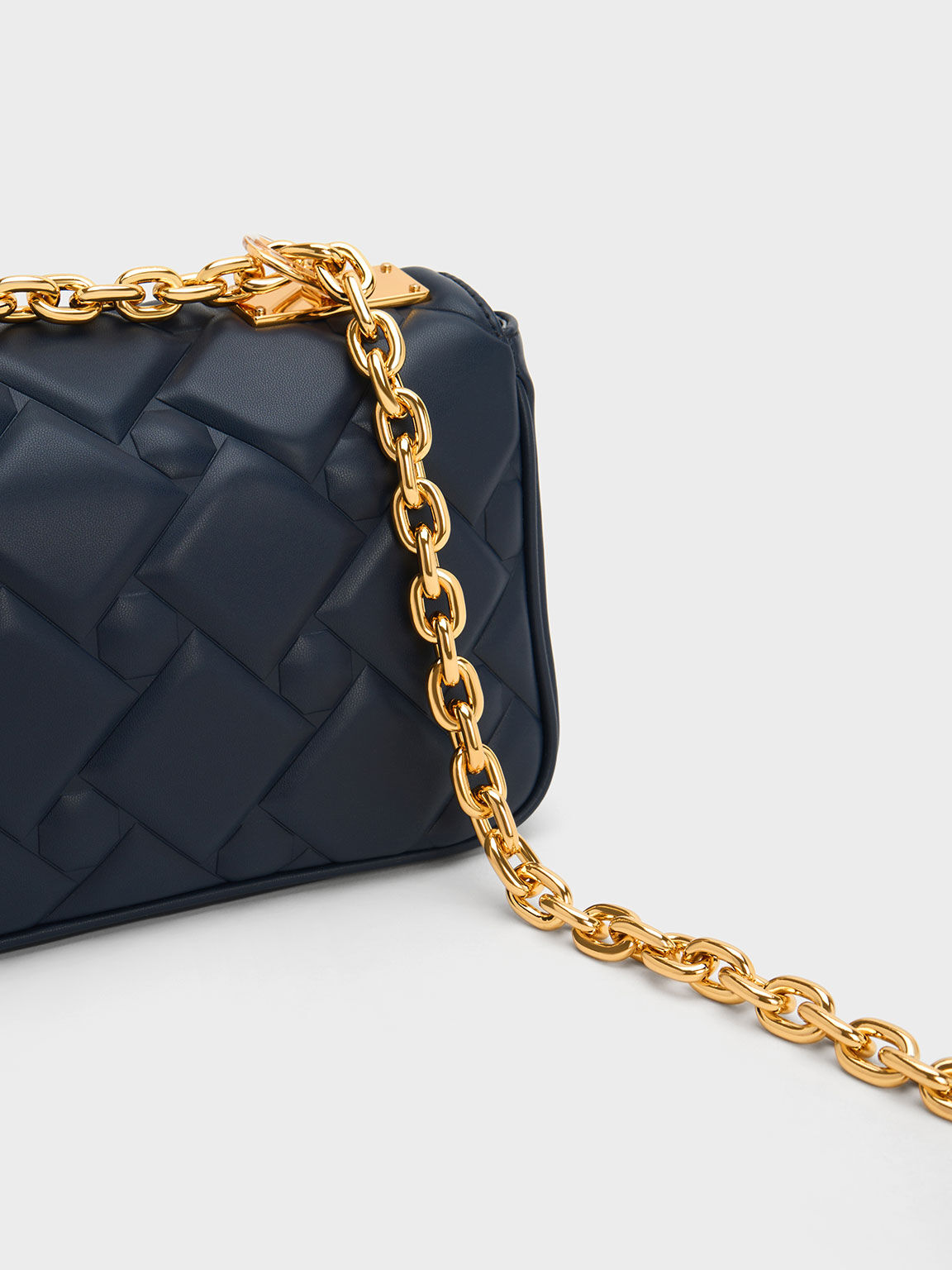 Navy Tillie Quilted Chain Bag CHARLES KEITH ID