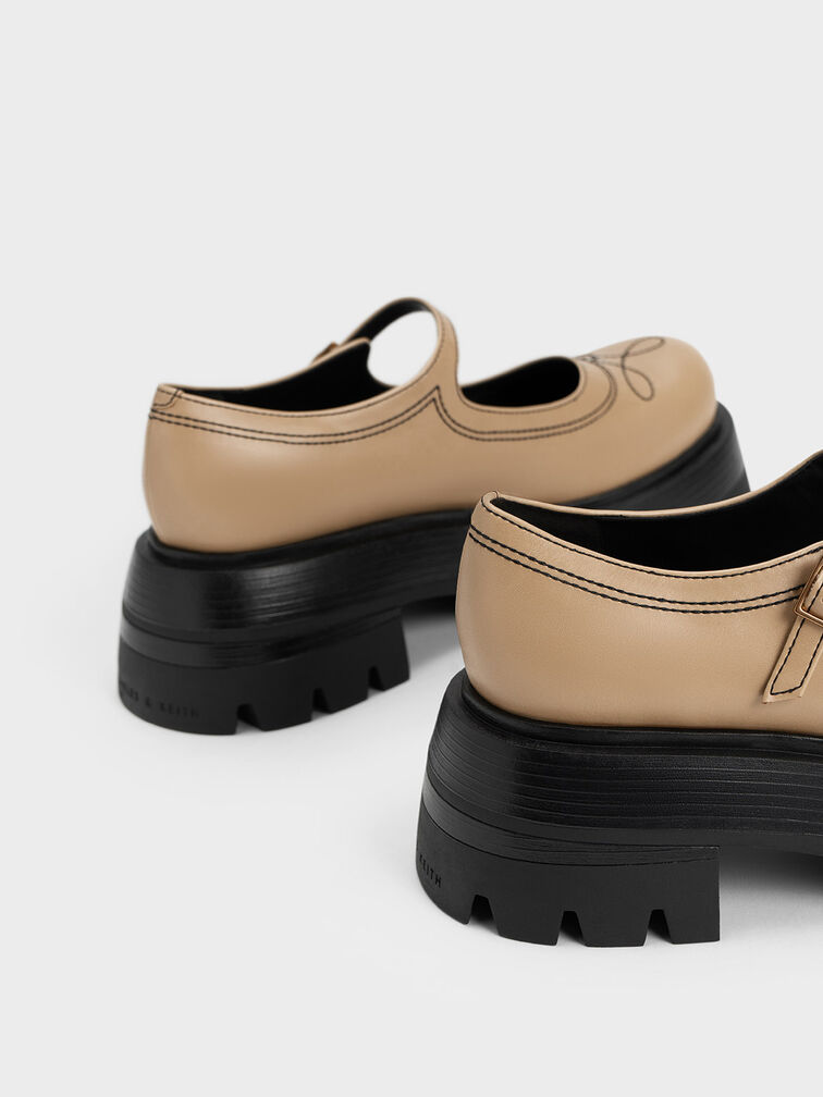 Lenox Stitch-Trim Mary Janes, Sand, hi-res