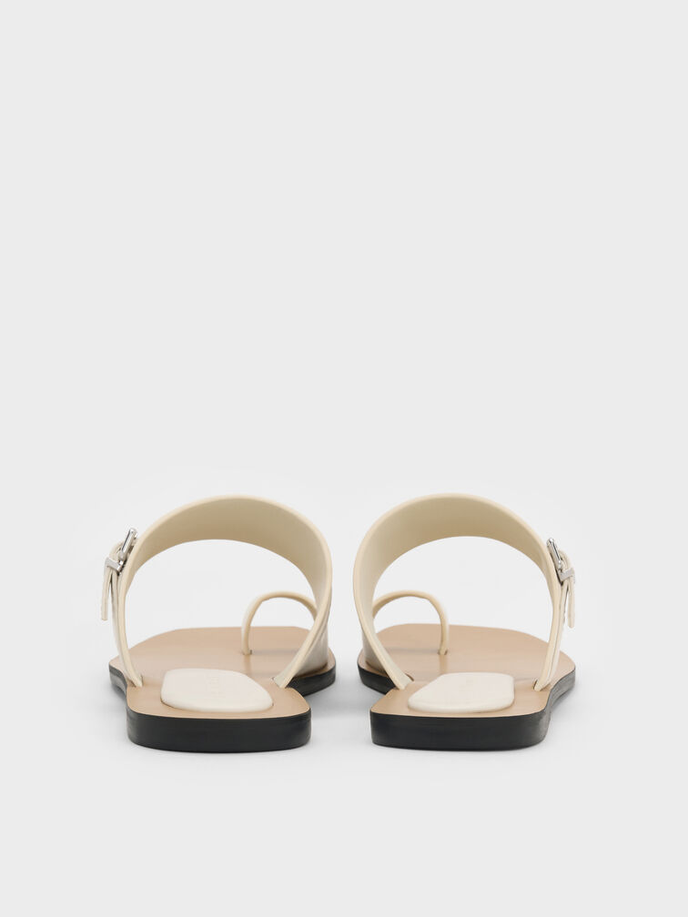 Sandal Toe-Ring Buckled, Chalk, hi-res