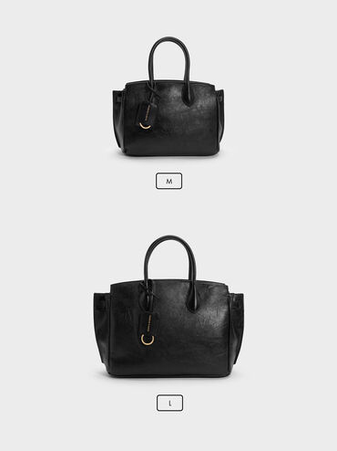 Tas Tote Ginevra, Black, hi-res