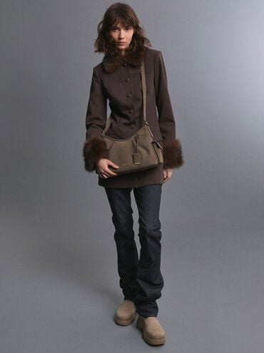 Khai Side-Pocket Shoulder Bag, Stone Grey, hi-res