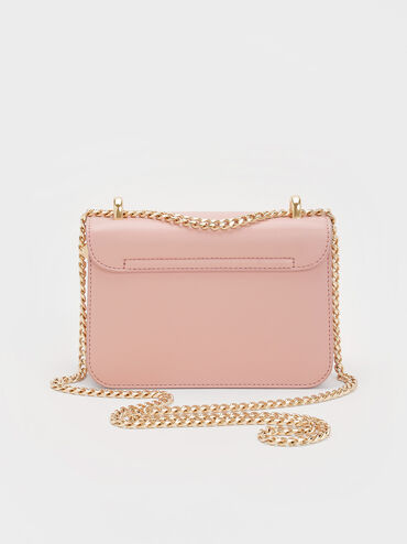 Tas Chain-Handle Quilted Alva, Light Pink, hi-res