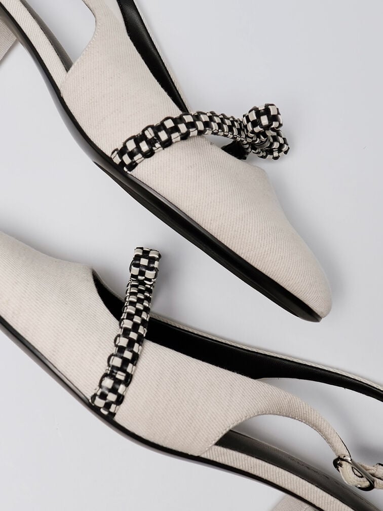 Sepatu Pumps Slingback Kaleen, Chalk, hi-res