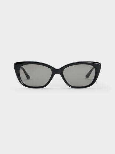 Maeva Cat-Eye Sunglasses, Black, hi-res