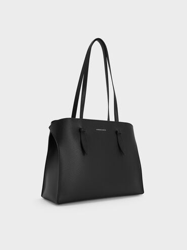 Tas Tote Elongated-Handle Allyn, Noir, hi-res