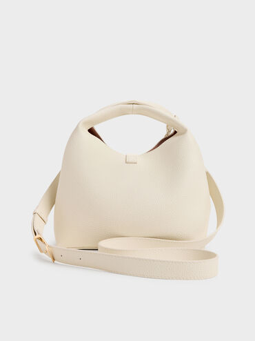 Tas Bucket Turn-Lock Chance, Cream, hi-res