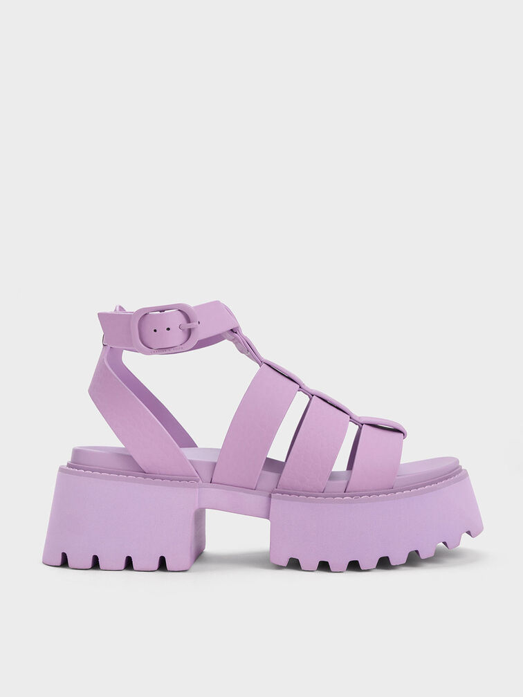 Nadine Gladiator Platform Sandals, Lilac, hi-res