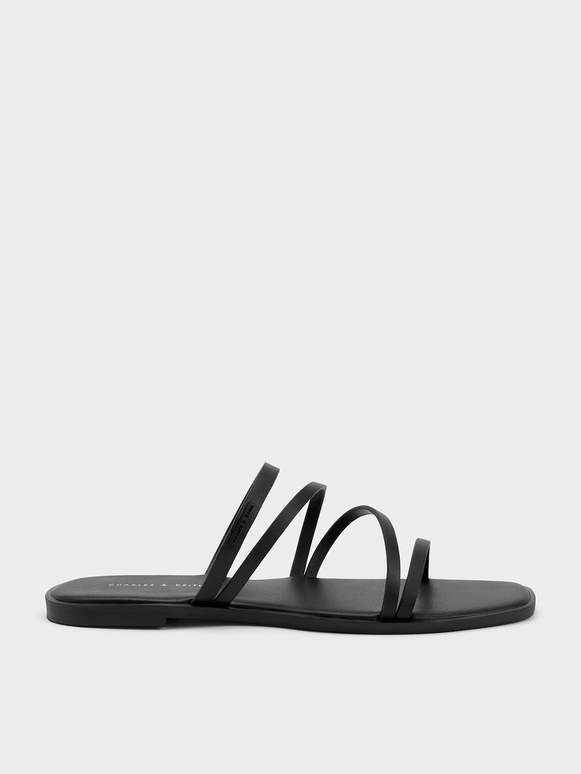 Sandal Slide Strappy, Black, hi-res