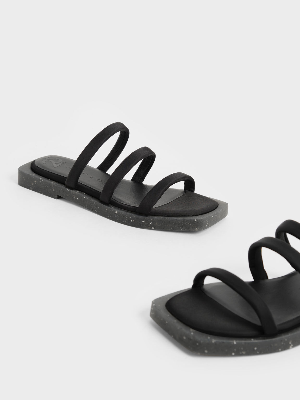 The Anniversary Series: Sandal Slide Arabella Recycled Nylon, Black, hi-res
