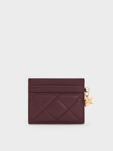 Arrietty Quilted Card Holder, Wineberry Red, hi-res