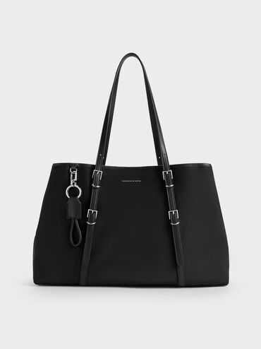 Tas Tote Levy Nilon, Noir, hi-res