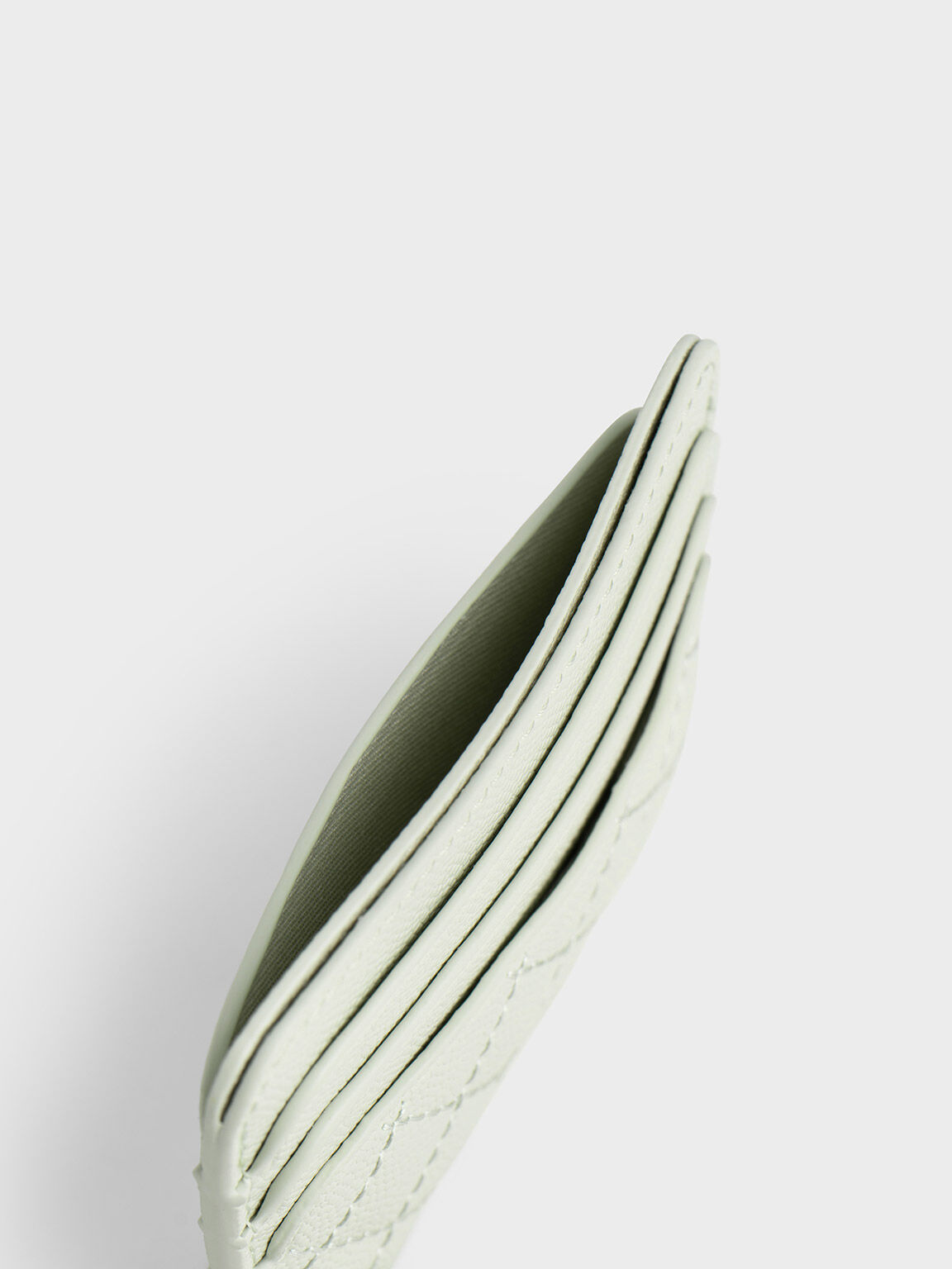Quilted Cardholder, Mint Green, hi-res