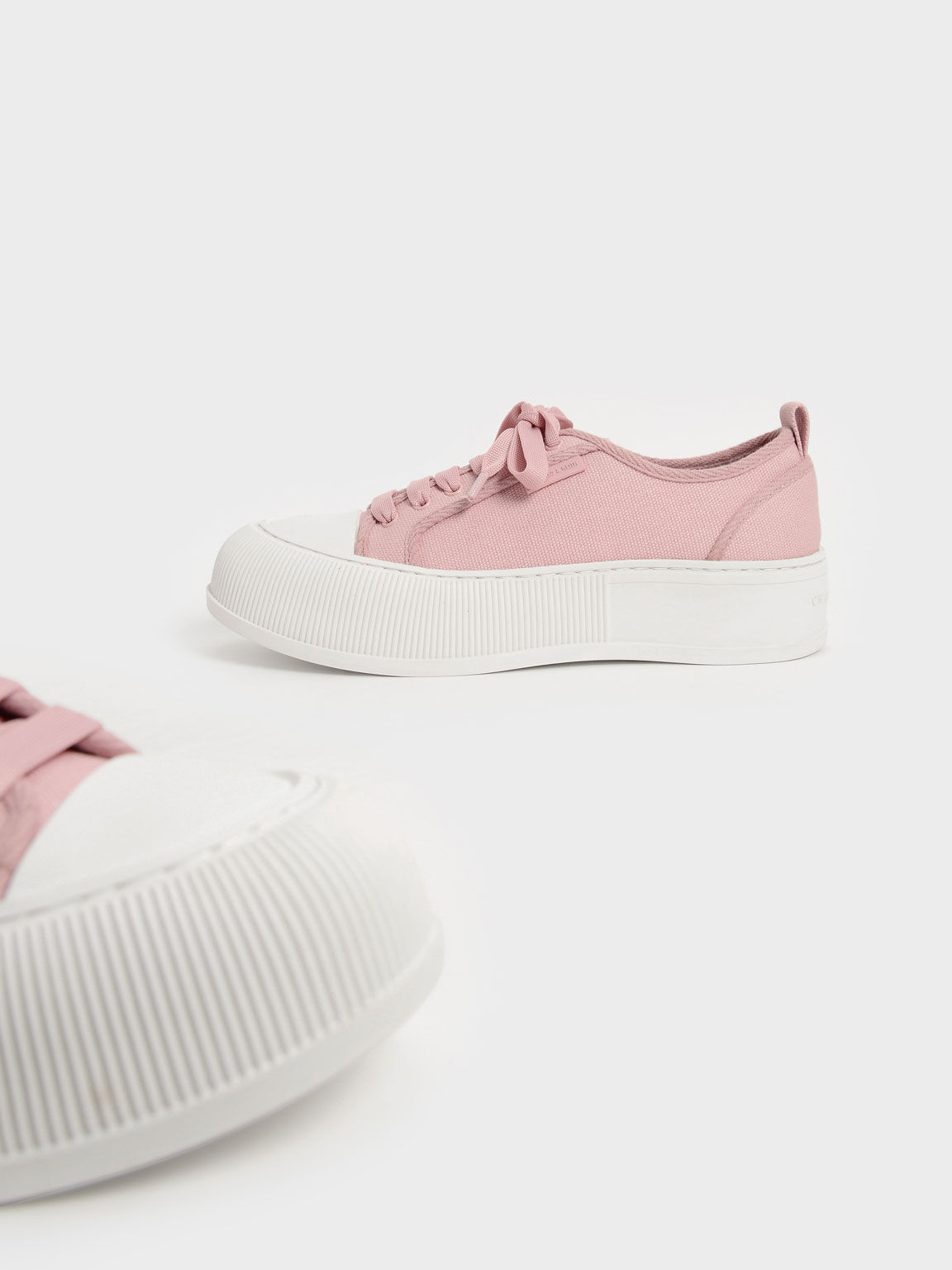 Organic Cotton Low-Top Sneakers, Pink, hi-res