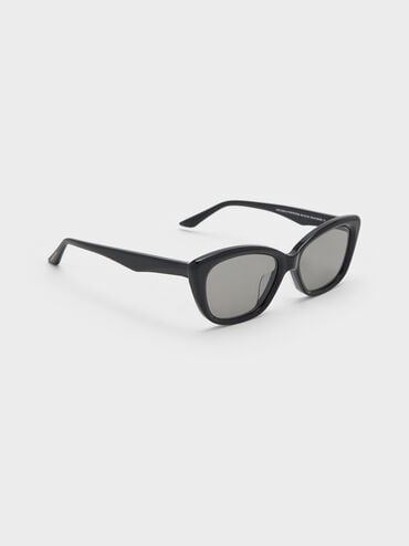 Maeva Cat-Eye Sunglasses, Black, hi-res