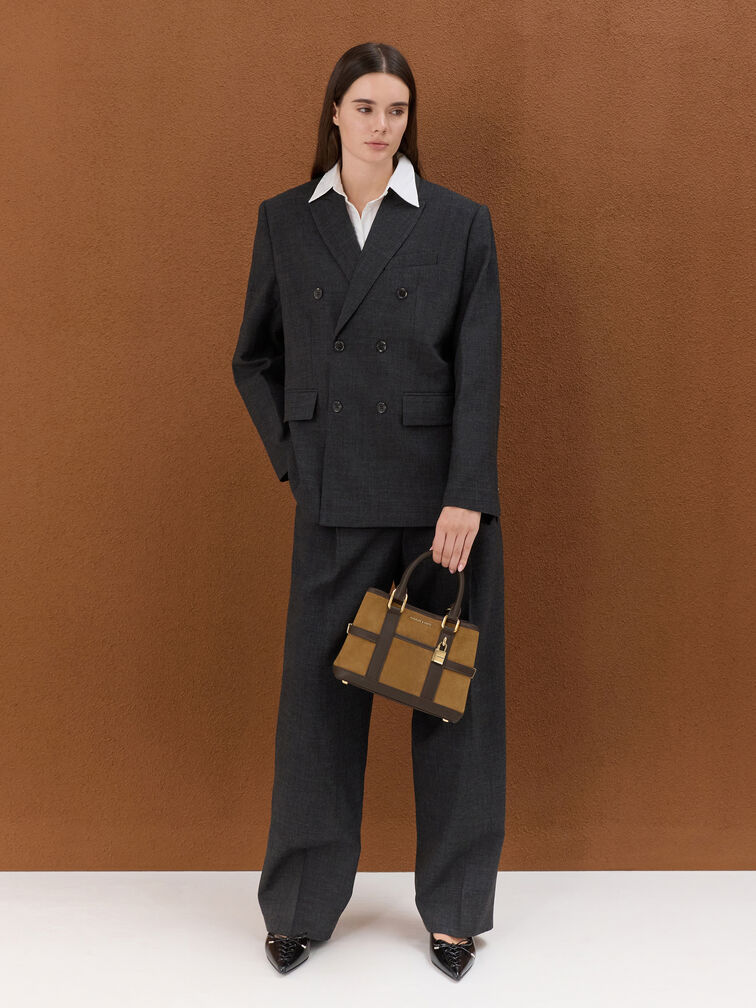Mini Scottie Two-Tone Tote Bag, Sahara Sand, hi-res