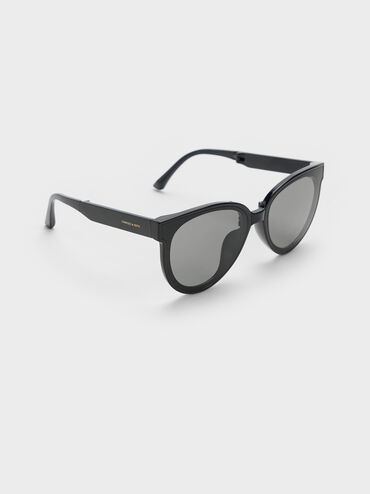 Kacamata Aviator Foldable Brea, Black, hi-res